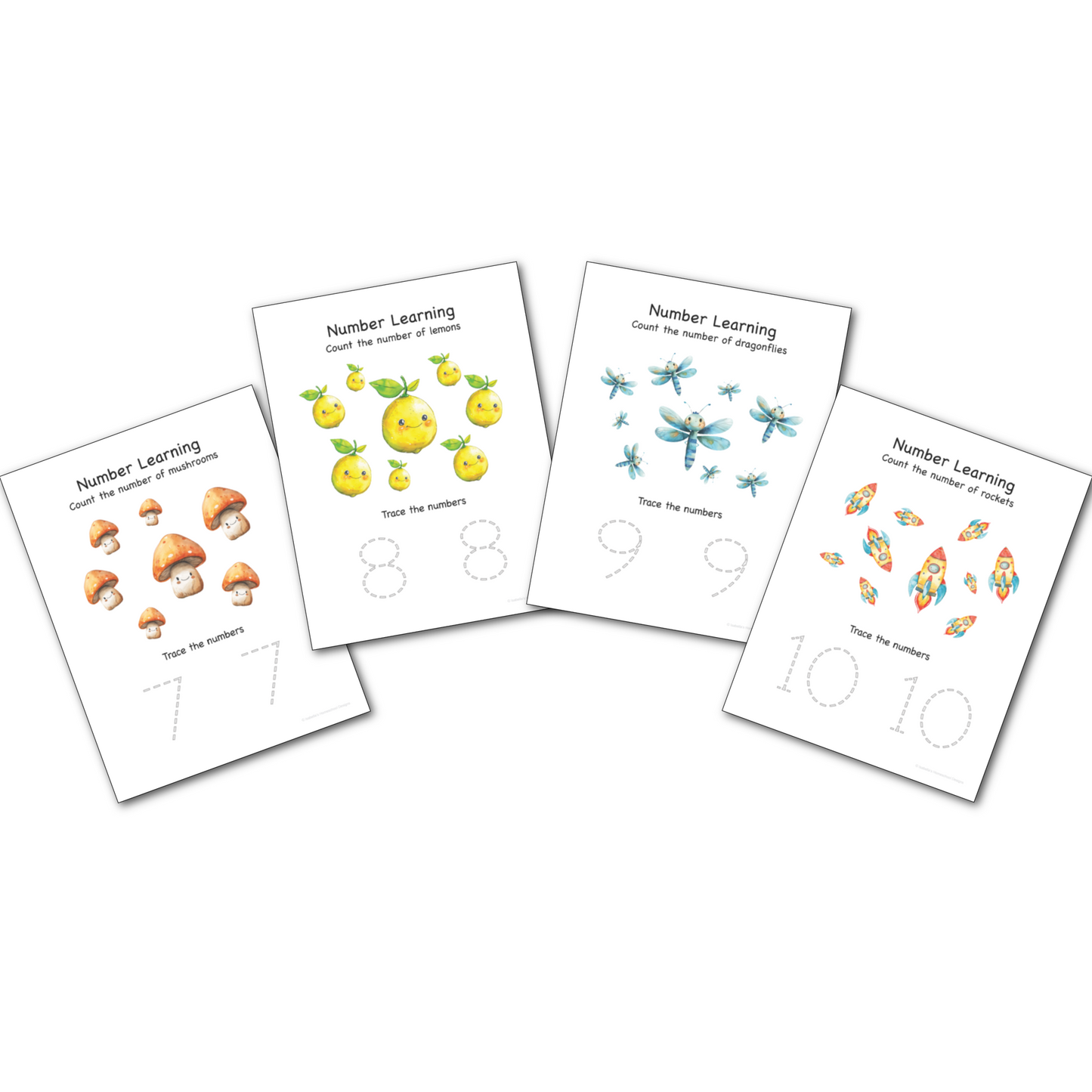 Numbers 1-10 Learning Activity Pages
