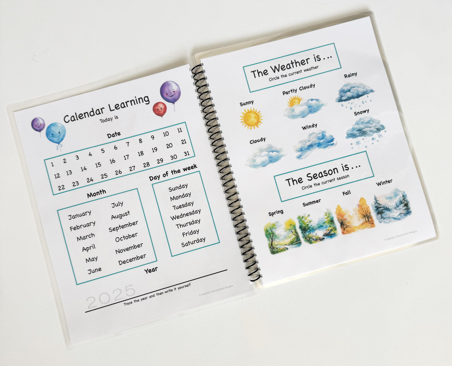 Reusable Kindergarten Learning Book | 24 Laminated Activity Pages for Fun & Independent Practice | Alphabet, Numbers & More!
