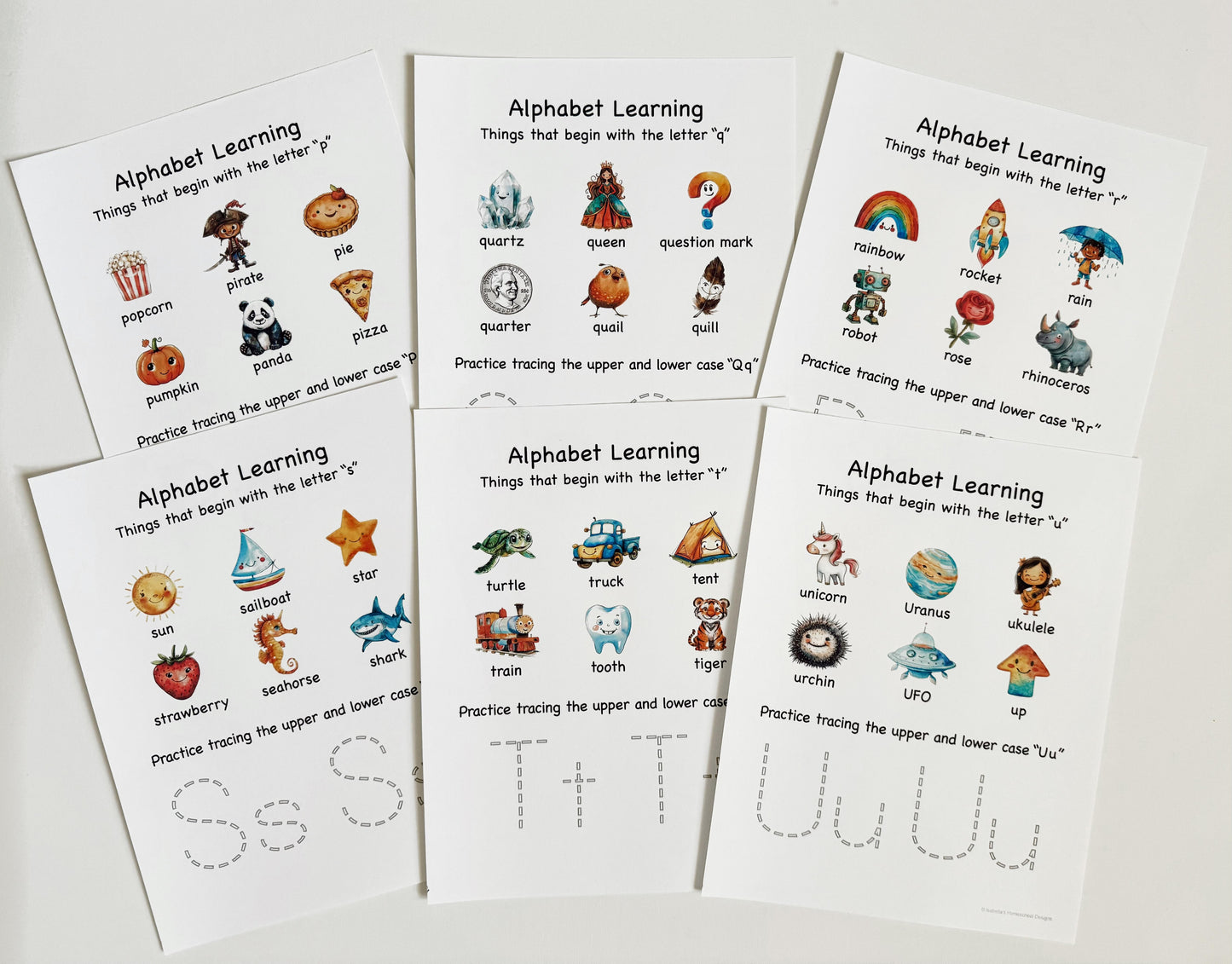 Toddler Morning Menu Alphabet Activity Pages Printed On Cardstock