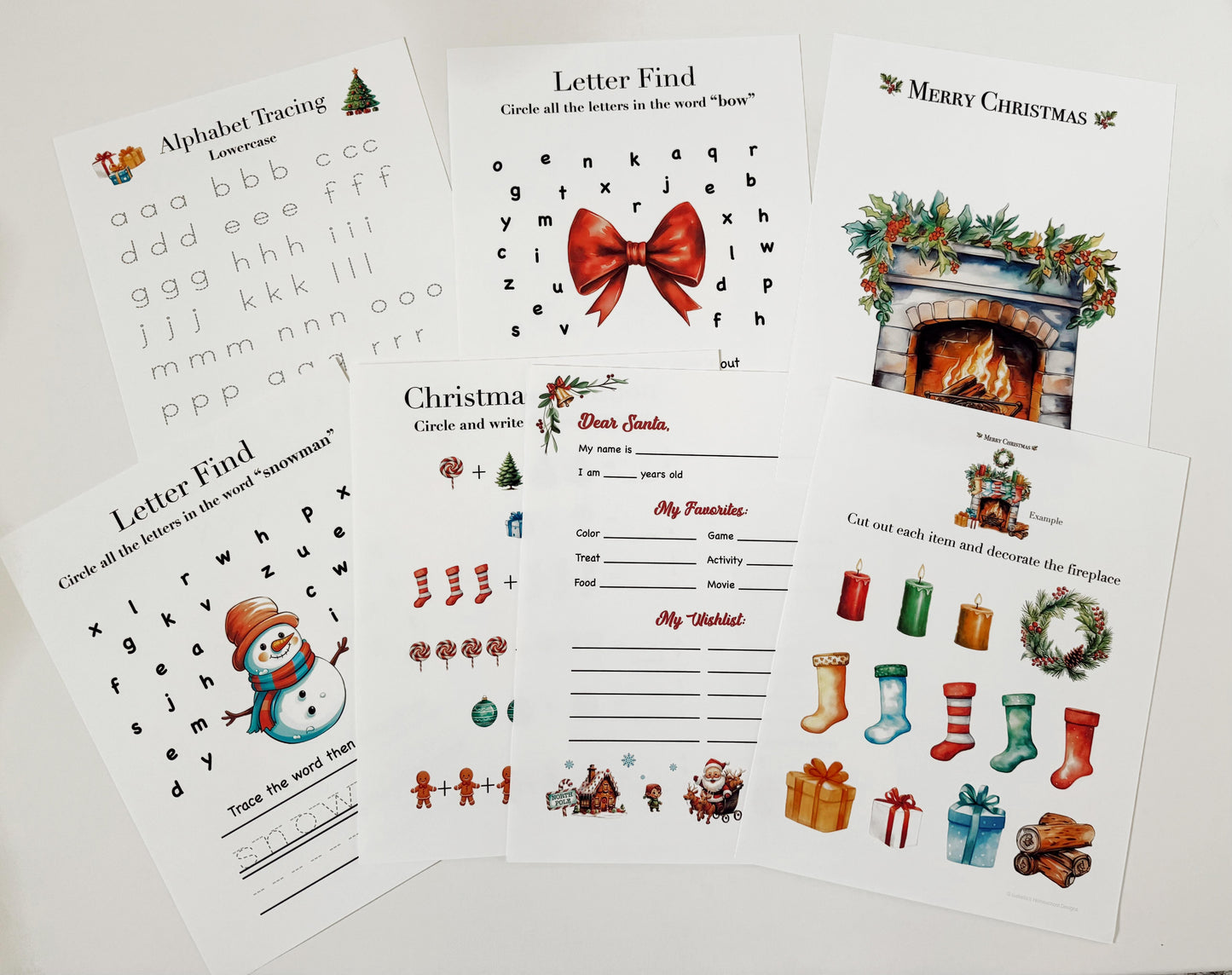 Holiday Morning Menu Bundle for Preschoolers and Kindergarteners with 63 Halloween, Thanksgiving, and Christmas Reusable Activity Pages