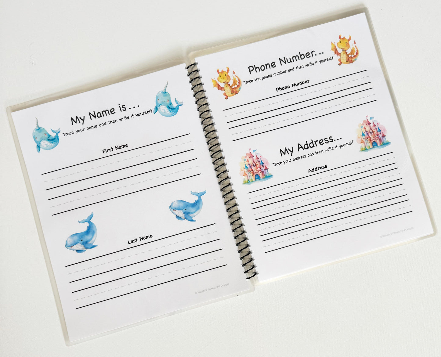 Reusable Kindergarten Learning Book | 24 Laminated Activity Pages for Fun & Independent Practice | Alphabet, Numbers & More!