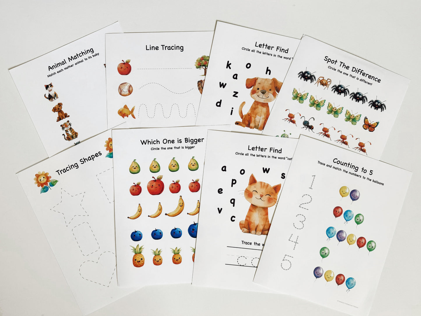 Personalized Toddler Morning Menu Bundle with 48 Activity Pages | Toddler Busy Book|Toddler Workbook|Homeschool Curriculum
