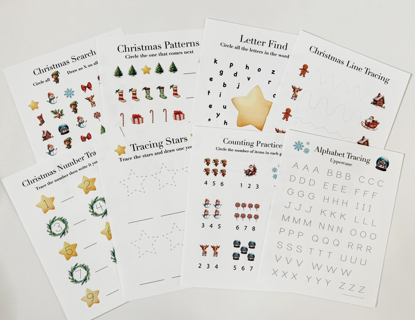 Holiday Morning Menu Bundle for Preschoolers and Kindergarteners with 63 Halloween, Thanksgiving, and Christmas Reusable Activity Pages