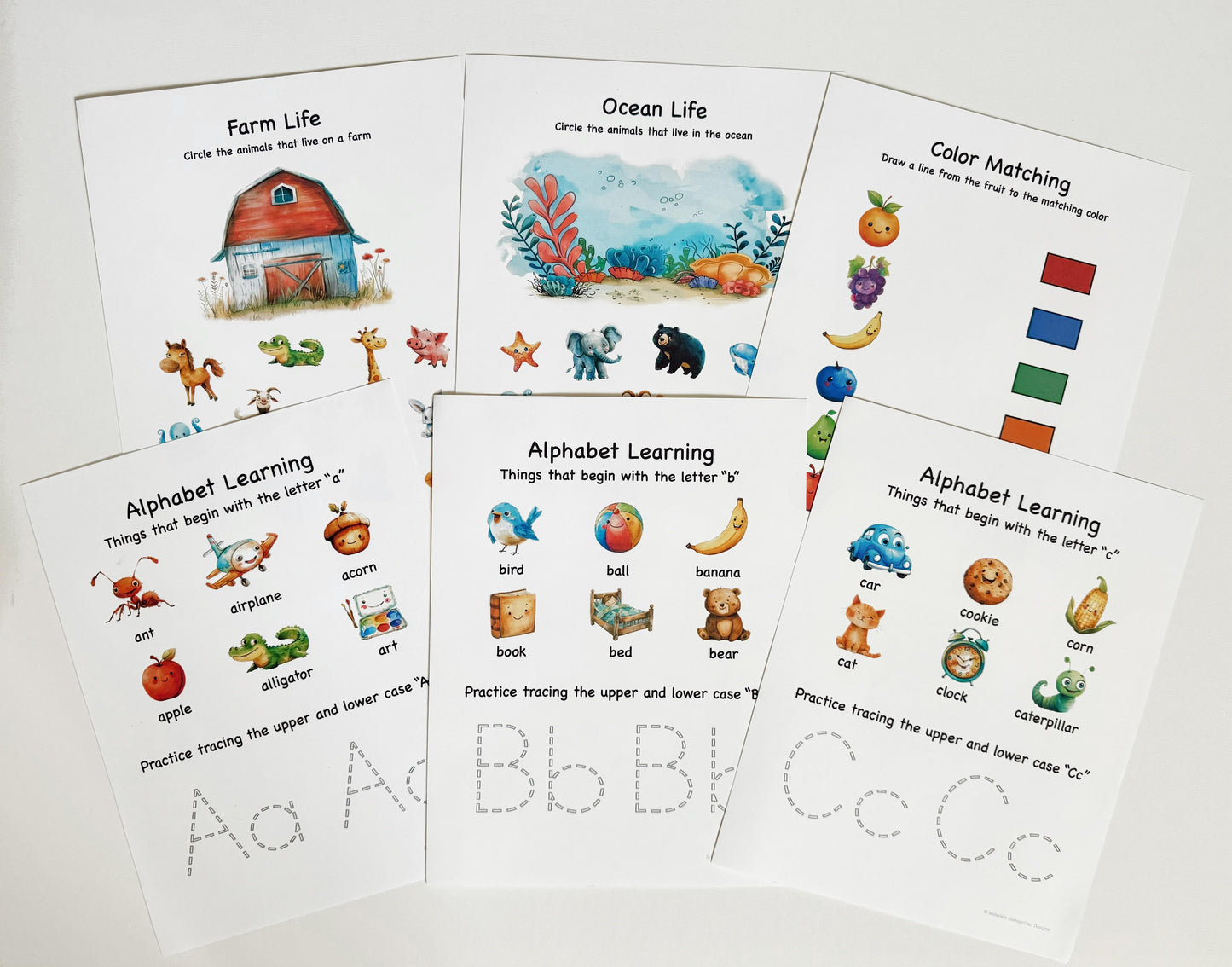 Personalized Toddler Morning Menu Bundle with 48 Activity Pages | Toddler Busy Book|Toddler Workbook|Homeschool Curriculum