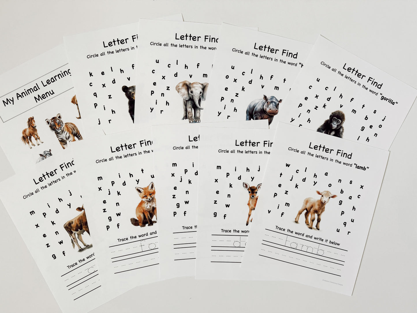 Personalized Preschool/Kindergarten Morning Menu Bundle with 80 Reusable Activity Pages
