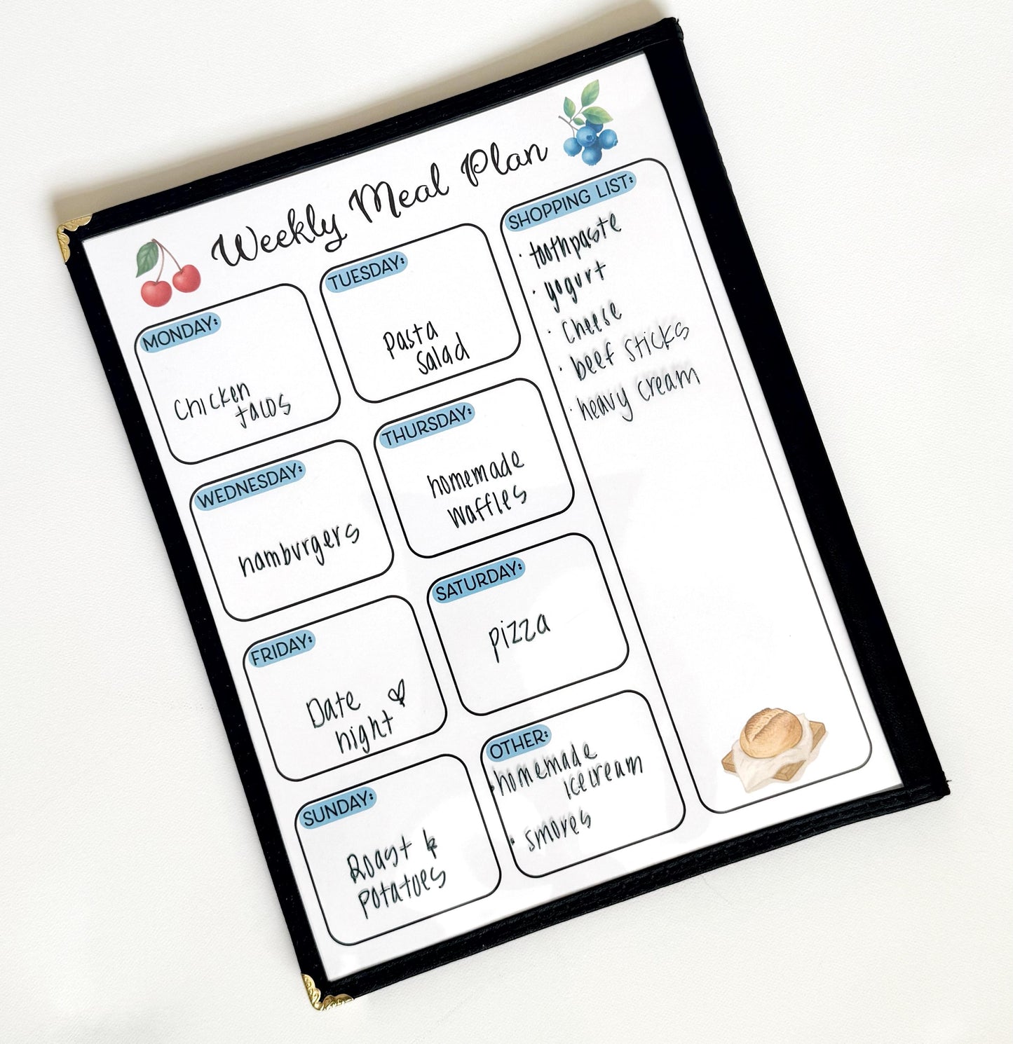 Momʻs Morning Menu with 8 Pages | Mom Planner | Weekly Planner
