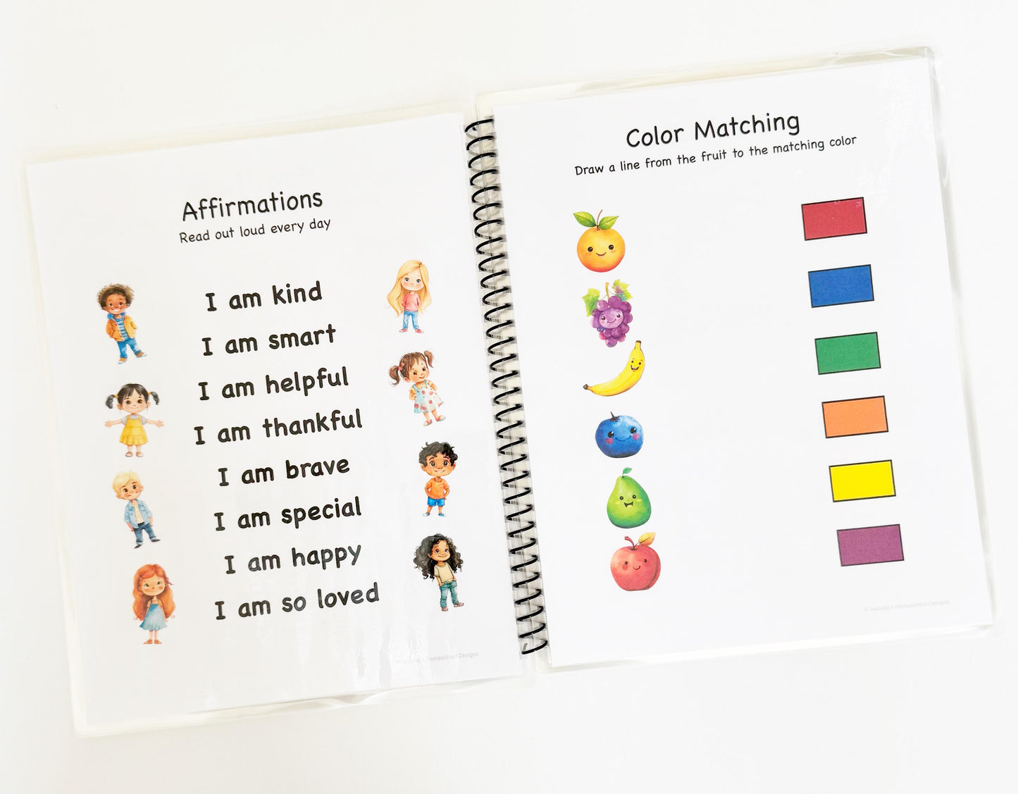 Toddler Learning Book with 22 Activity Pages