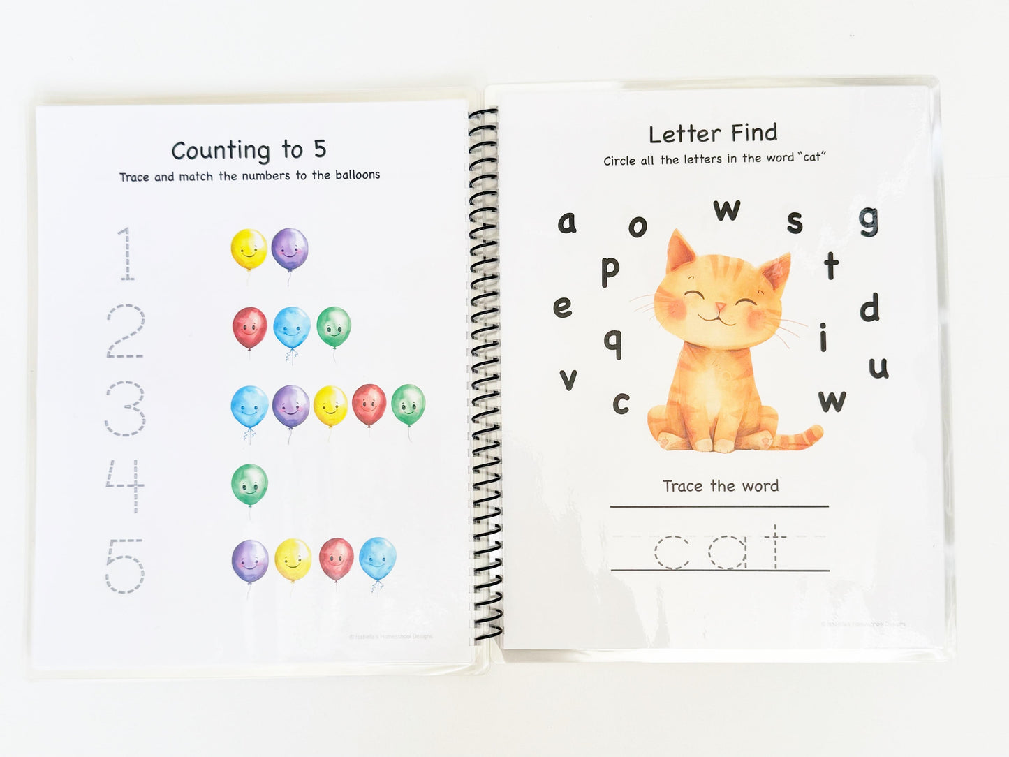 Toddler Learning Book with 22 Activity Pages