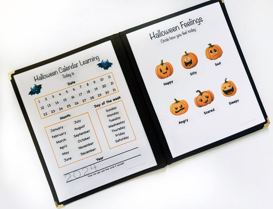 Halloween Morning Menu For Preschoolers With 19 Activity Pages | Toddler Busy Book | Toddler Workbook | Homeschool Curriculum | Halloween Activity Book