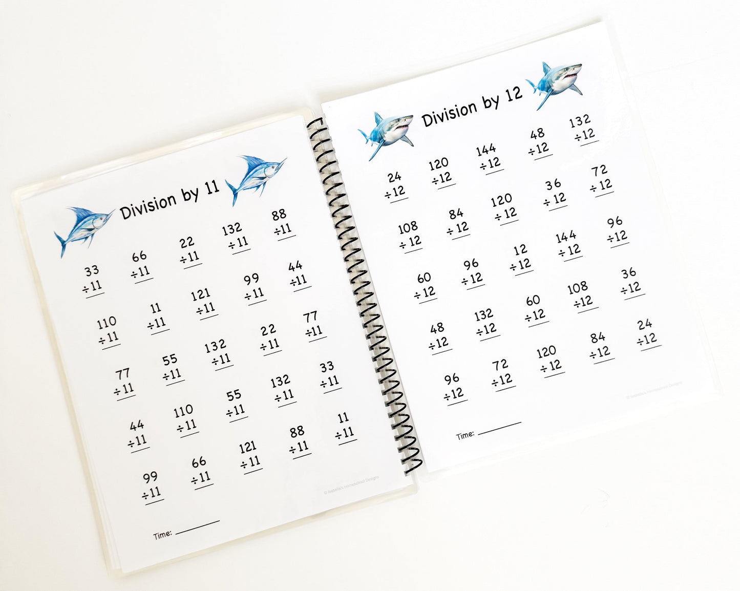 Multiplication and Division Learning Book with 26 Practice Pages