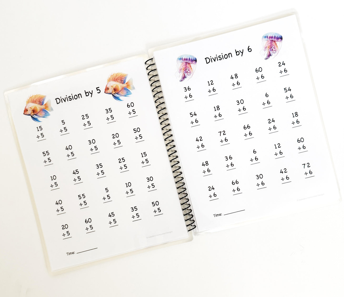 Multiplication and Division Learning Book with 26 Practice Pages