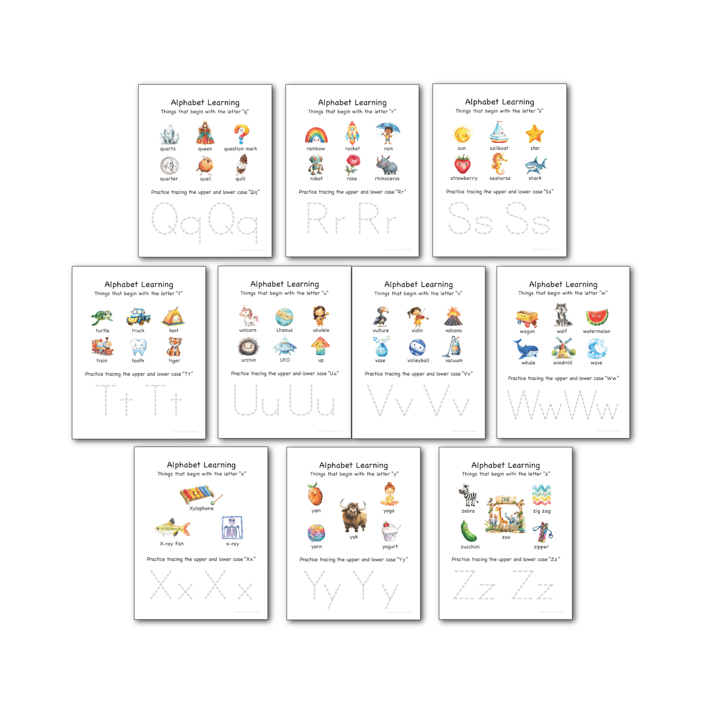Alphabet Learning Activity Pages Preschool