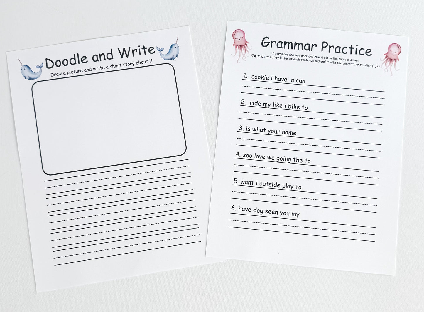 2nd Grade Morning Menu with 22 Reusable Activity Pages for Homeschool Curriculum Learning Book Educational Cardstock Pages