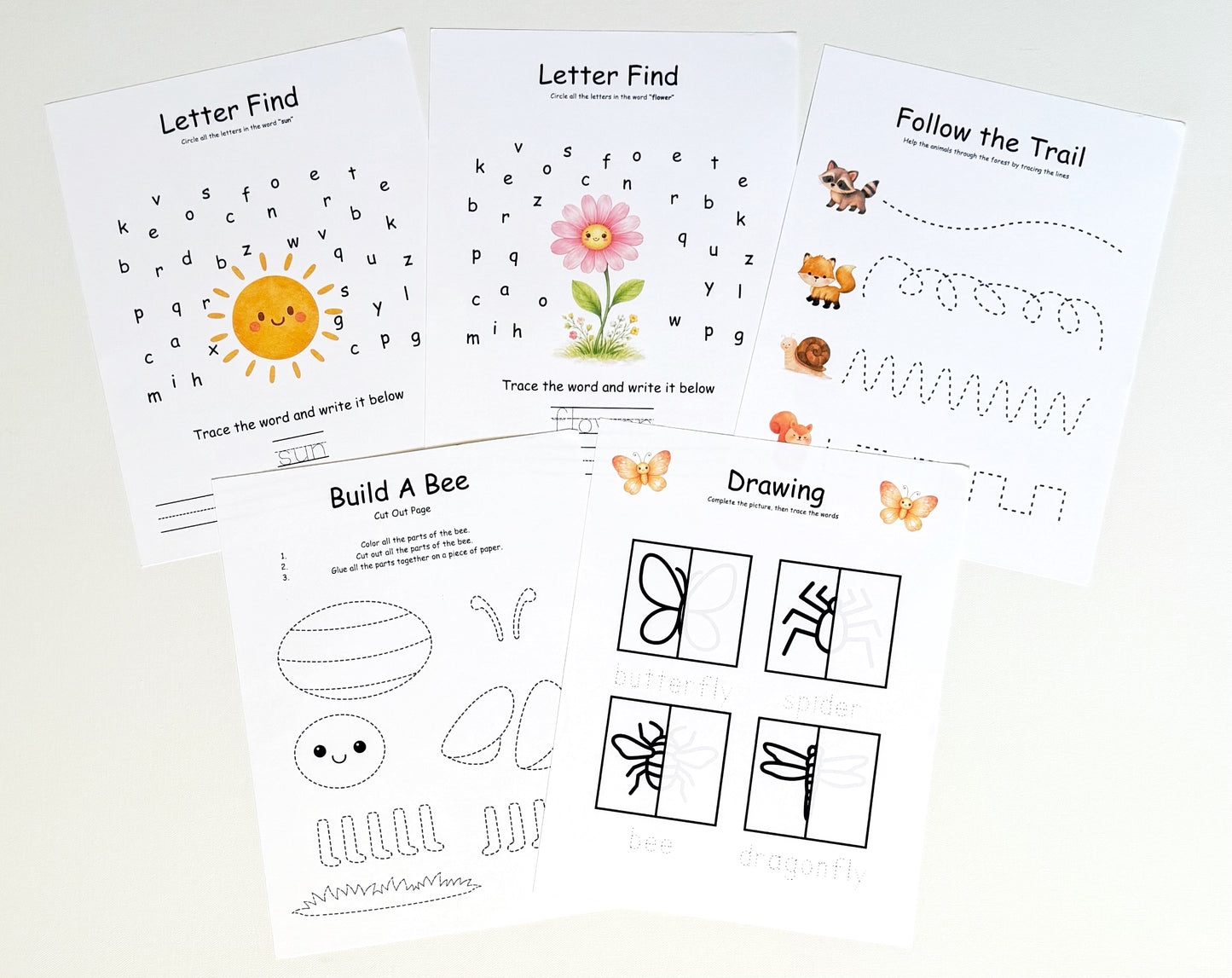 Nature Morning Menu with 23 Activity Pages| Preschool Curriculum| Toddler Busy Book|Preschool Workbook|Homeschool Curriculum| busy books for kids