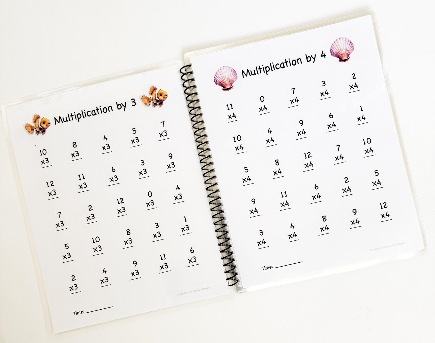 Multiplication and Division Learning Book with 26 Practice Pages