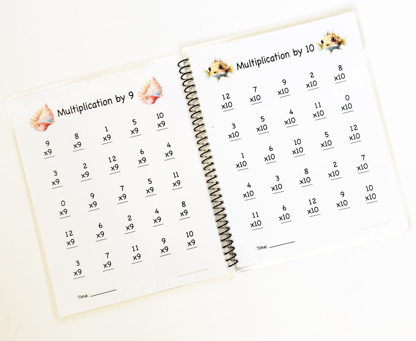 Multiplication and Division Learning Book with 26 Practice Pages