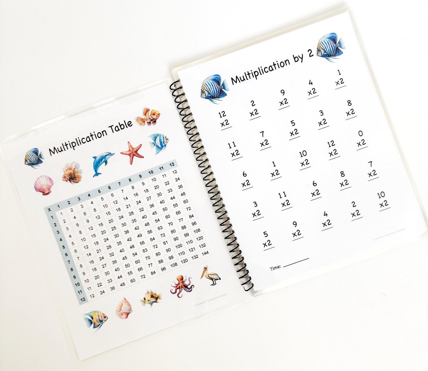 Multiplication and Division Learning Book with 26 Practice Pages