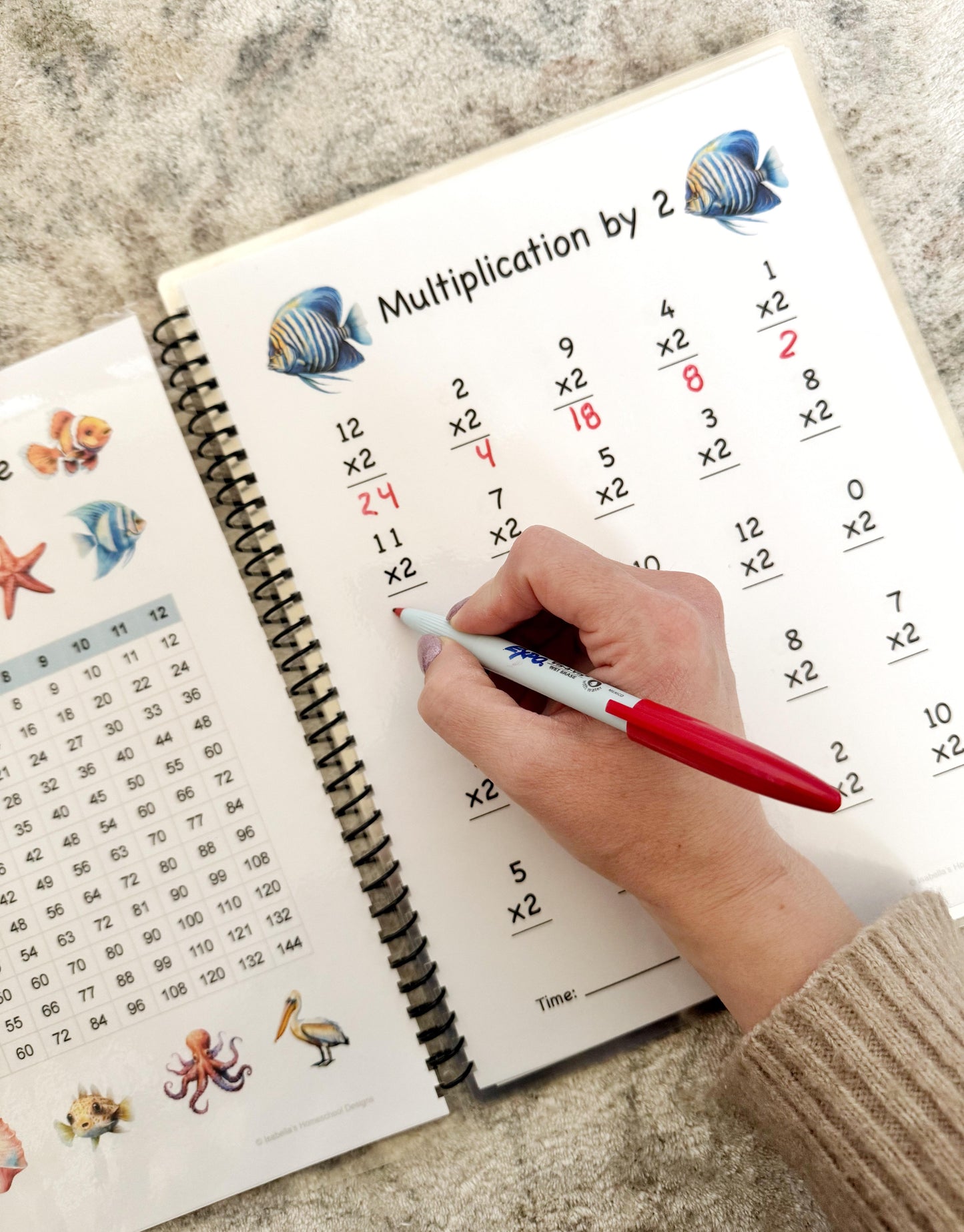 Multiplication and Division Learning Book with 26 Practice Pages