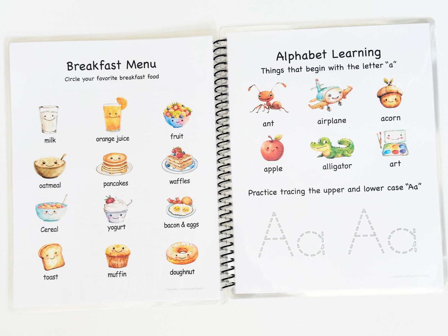 Toddler Learning Book with 22 Activity Pages