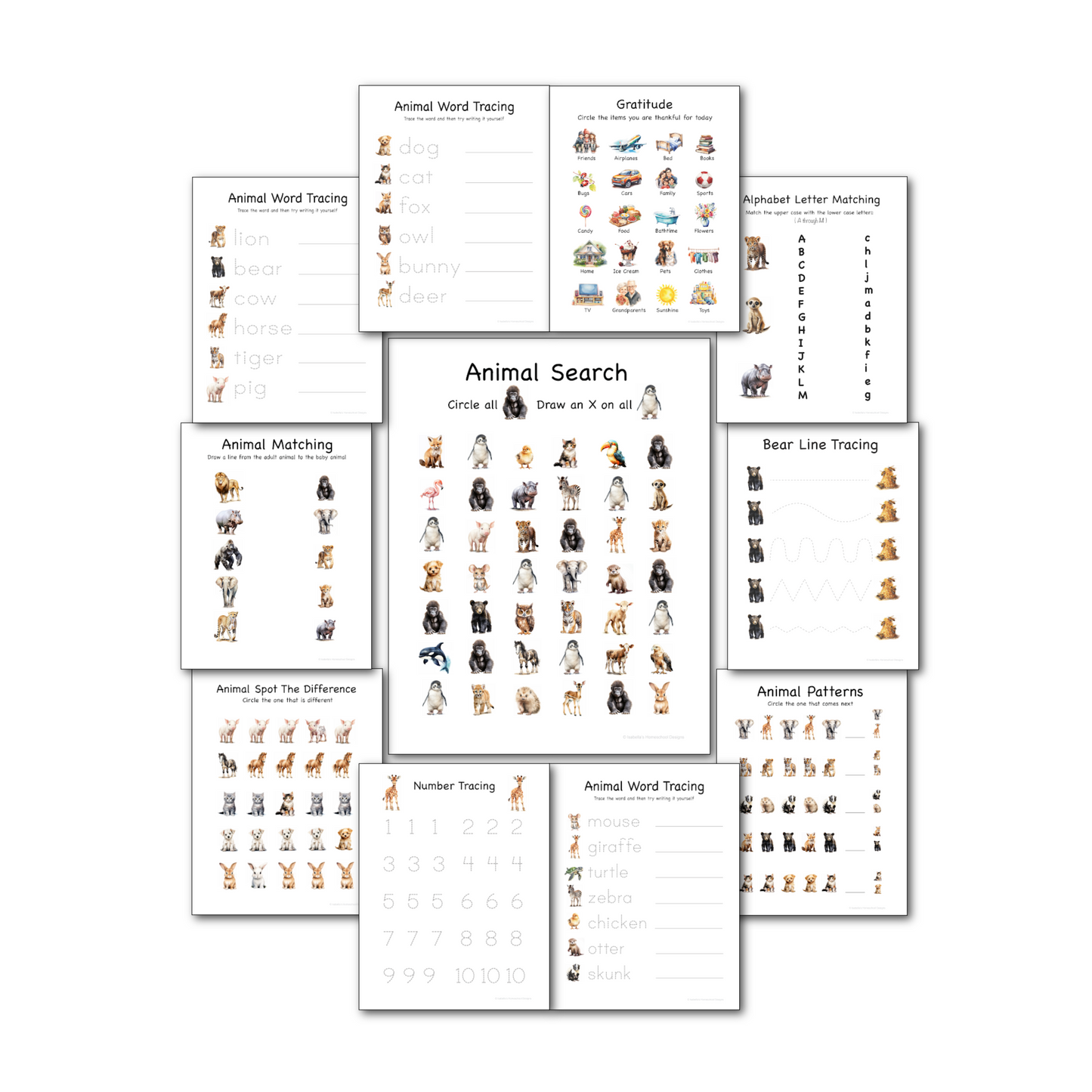 Preschool & Kindergarten morning menu printable including 26 educational activities