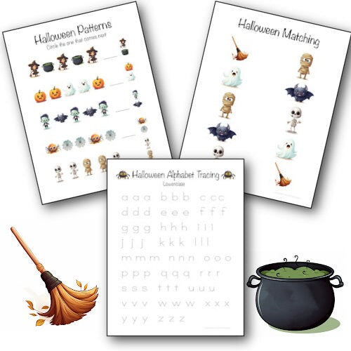 Halloween Morning Menu pages | Homeschool Morning Menu | Homeschool Printables | Preschool Morning Menu | Kindergarten Morning Menu |