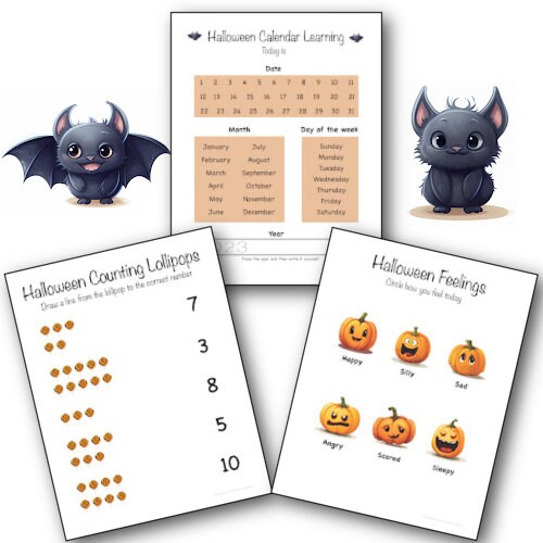 Halloween Morning Menu pages | Homeschool Morning Menu | Homeschool Printables | Preschool Morning Menu | Kindergarten Morning Menu |