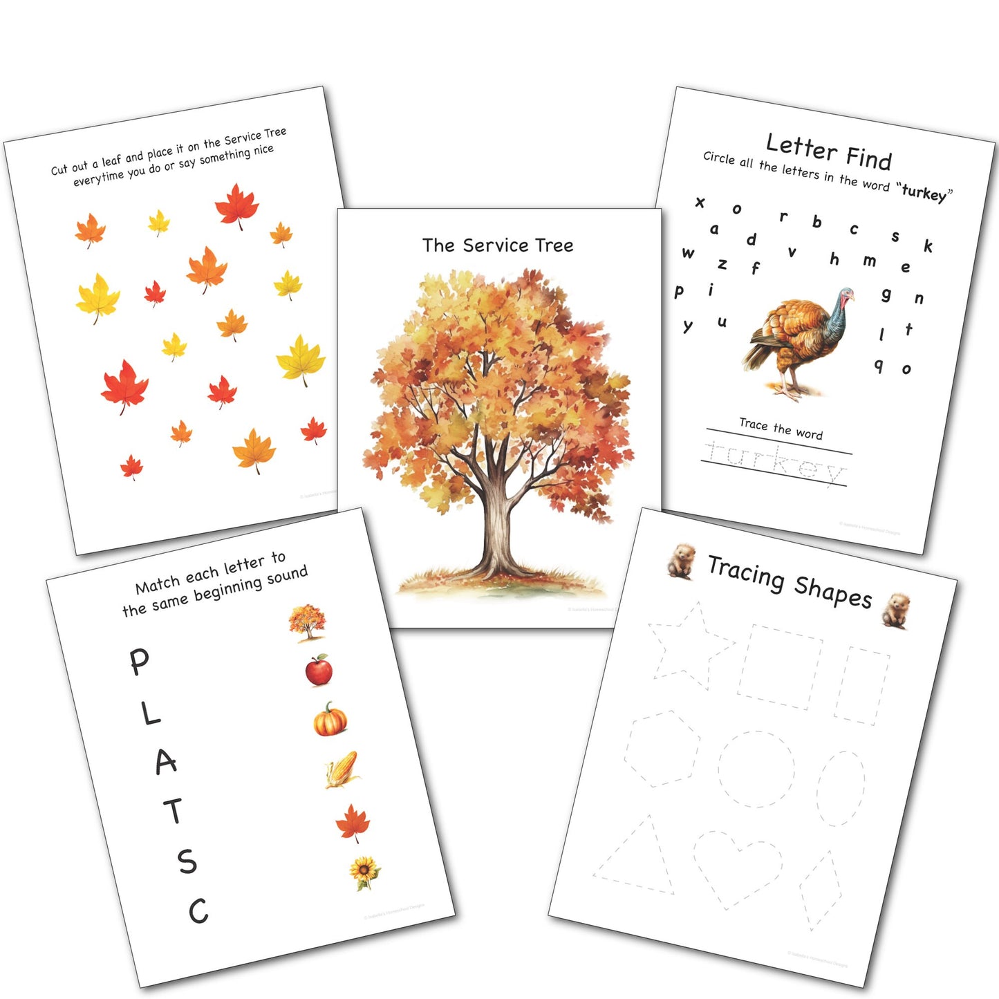 Thanksgiving Morning Menu pages | Homeschool Morning Menu | Homeschool Printables | Preschool Morning Menu | Kindergarten Morning Menu |
