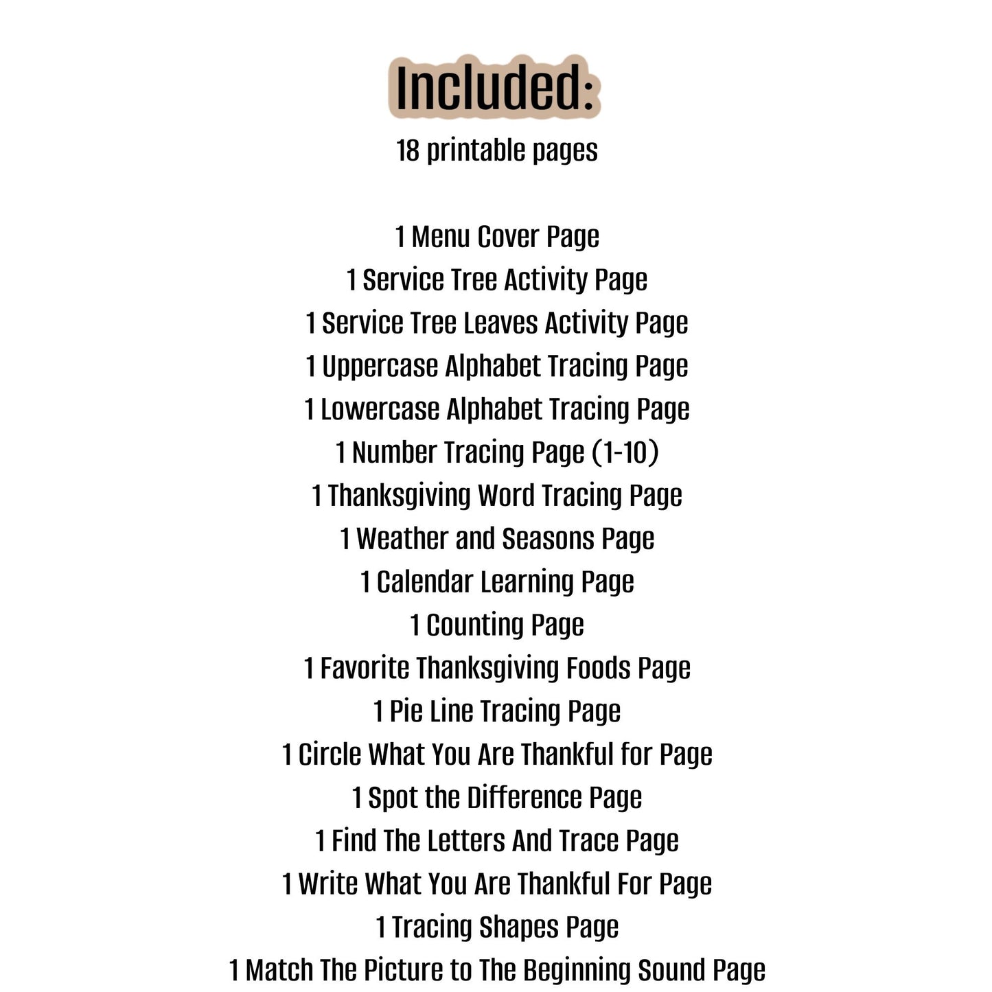 Thanksgiving Morning Menu pages | Homeschool Morning Menu | Homeschool Printables | Preschool Morning Menu | Kindergarten Morning Menu |