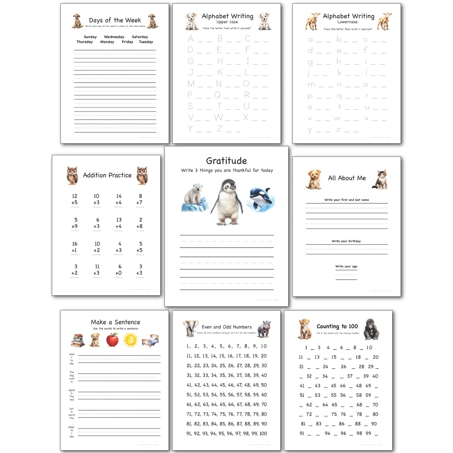 1st grade morning menu printable including 22 educational activities