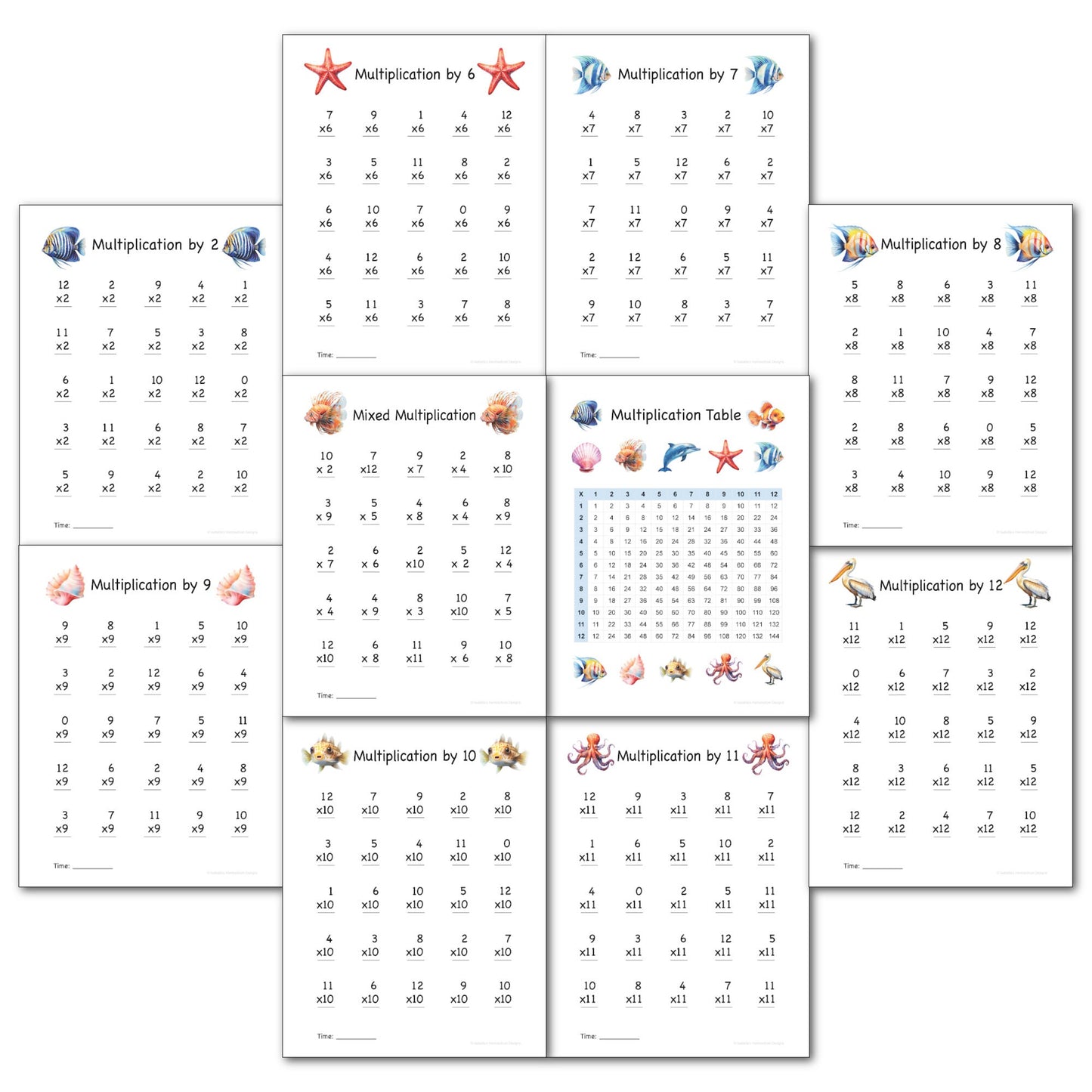 Multiplication and Division Practice Worksheets