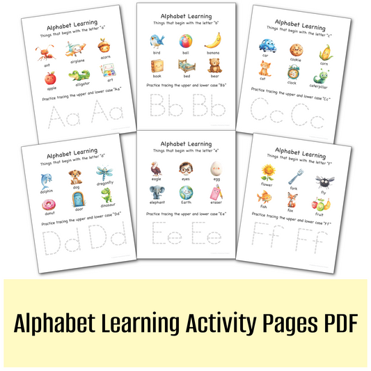 Alphabet Learning Activity Pages