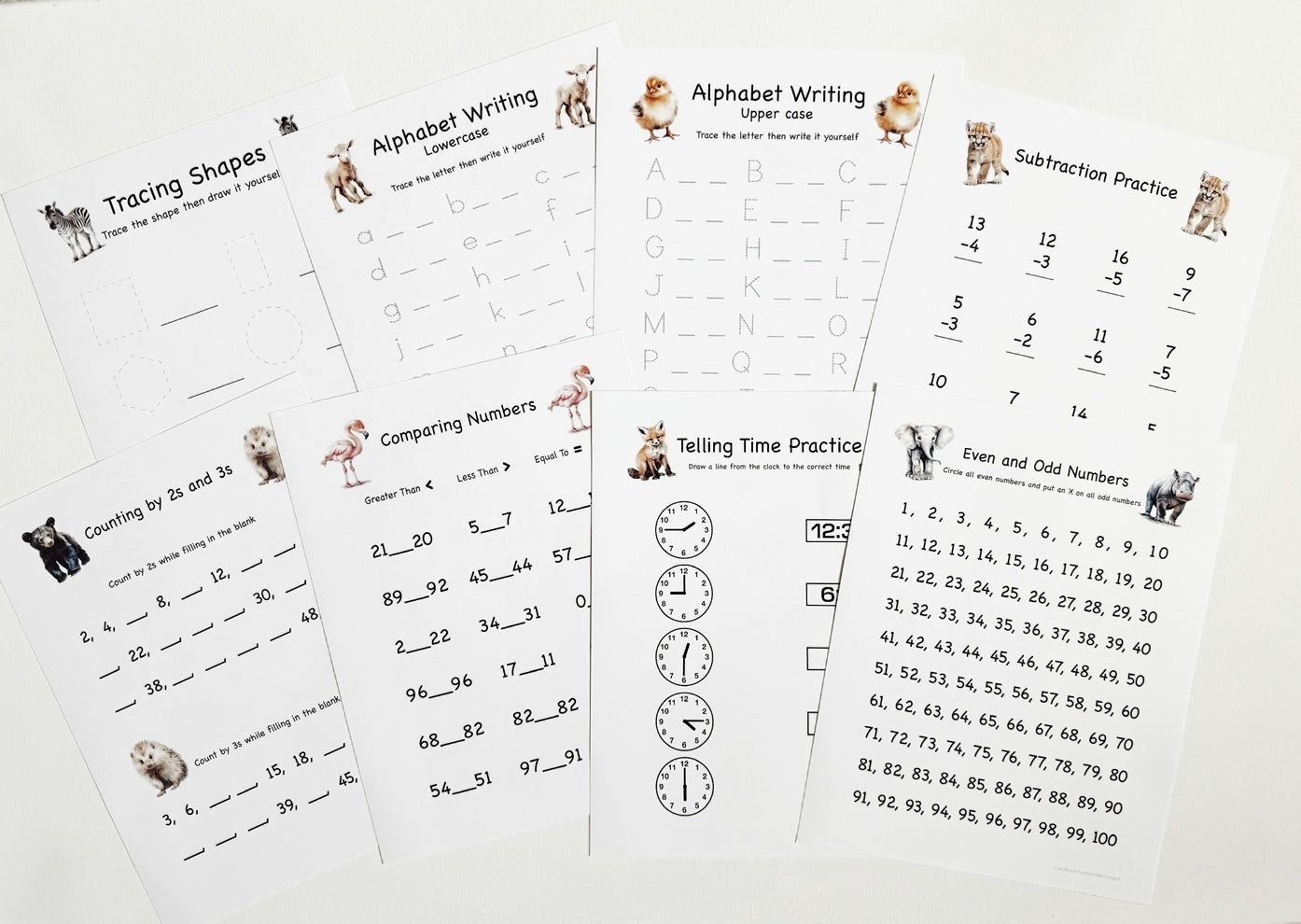 1st Grade Morning Menu including menu cover and 22 educational pages printed on cardstock