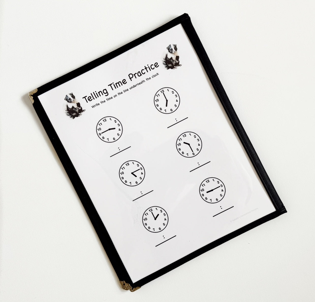 1st Grade Morning Menu including menu cover and 22 educational pages printed on cardstock