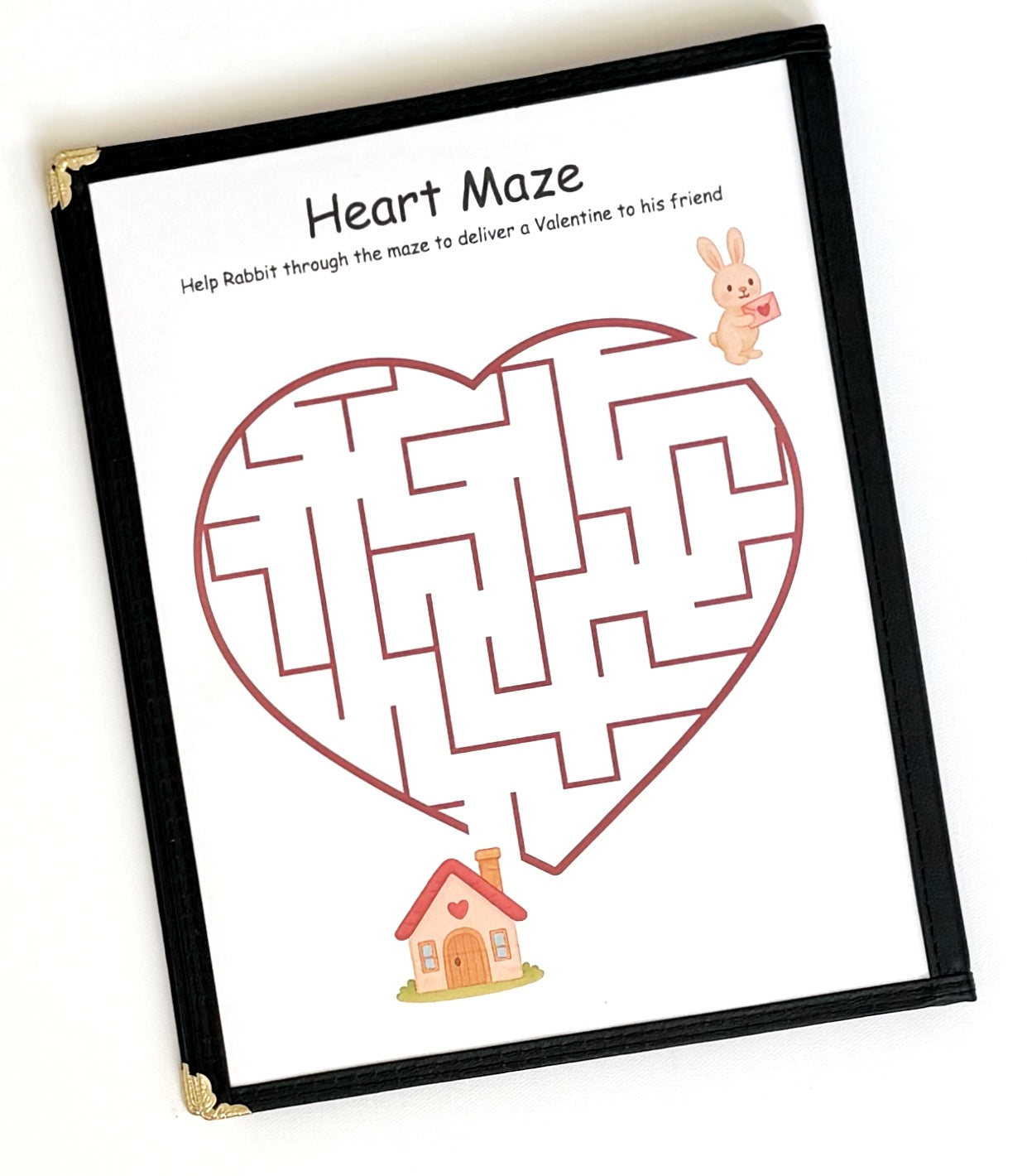 Valentines Preschool Morning Menu with 18 Activity Pages Toddler Busy Book for Independent Learning and Homeschool Curriculum