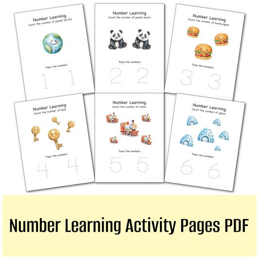 Numbers 1-10  Learning Activity Pages